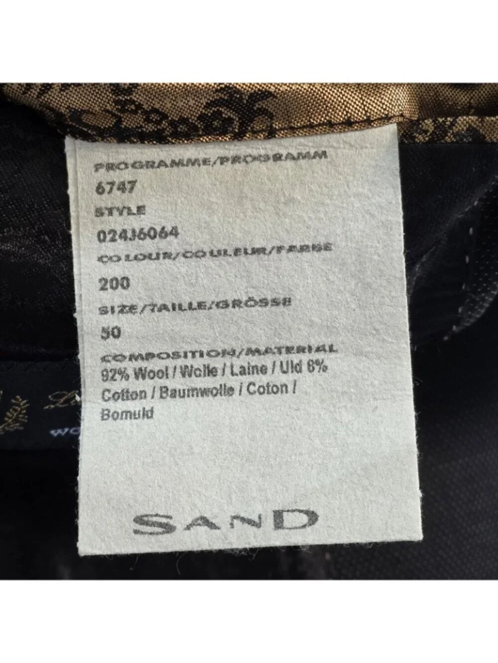 SAND Copenhagen XO Blazer 50 EU / 40 R Black Wool Cotton Lanificio Fabio Italy